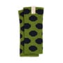 Green and blue spotty lambswool fingerless gloves